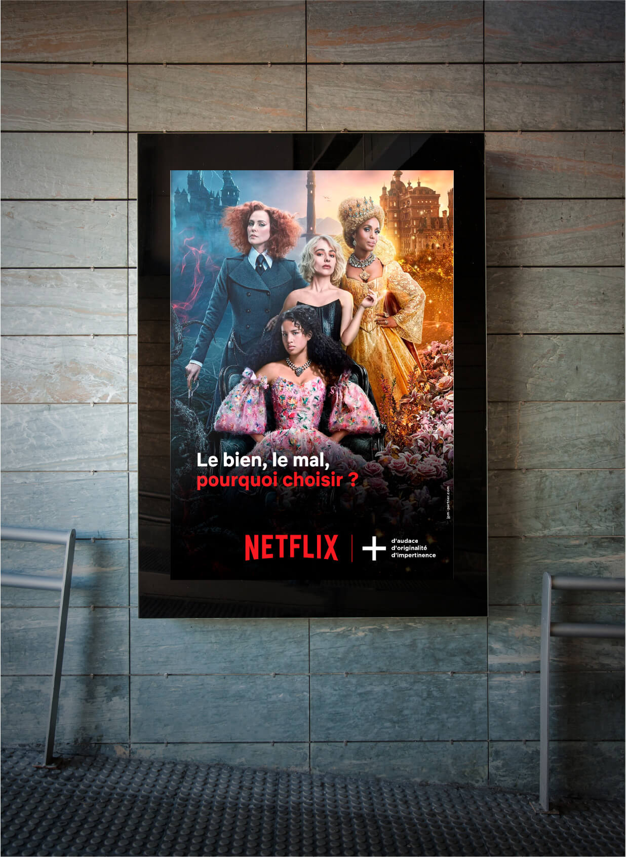 Campagne affiche Netflix Ecole Bien Mal