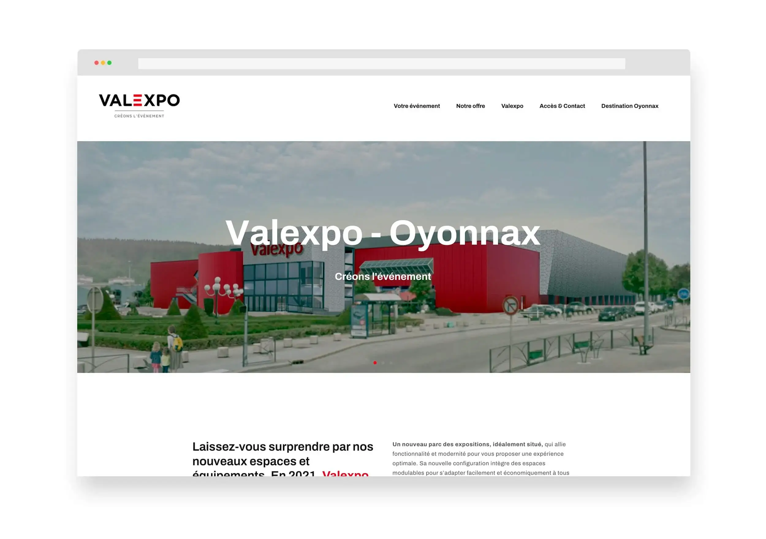 page d'accueil du site internet de la ville d'Oyonnax