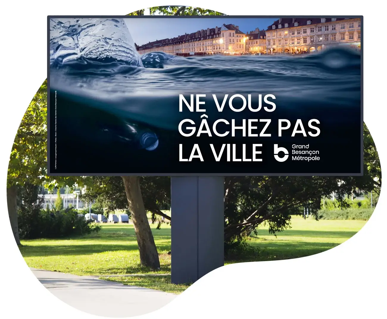 Communication publique : campagne propreté créative à Besançon dans le Doubs