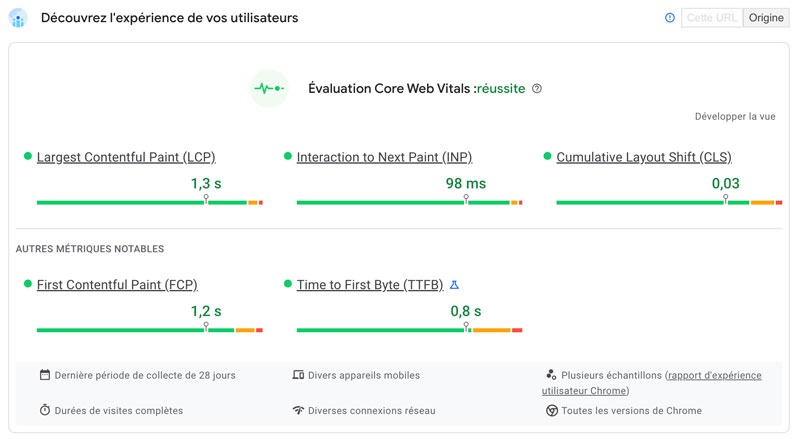 Google core web vitals